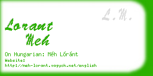 lorant meh business card
